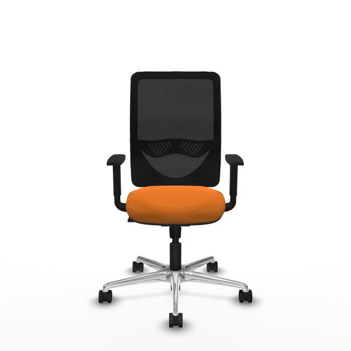 PIQUERAS Y CRESPO Silla de oficina Zulema Naranja y Negro con mecanismo Sincro PIQUERAS Y CRESPO Silla de oficina Zulema Naranja y Negro con mecanismo Sincro