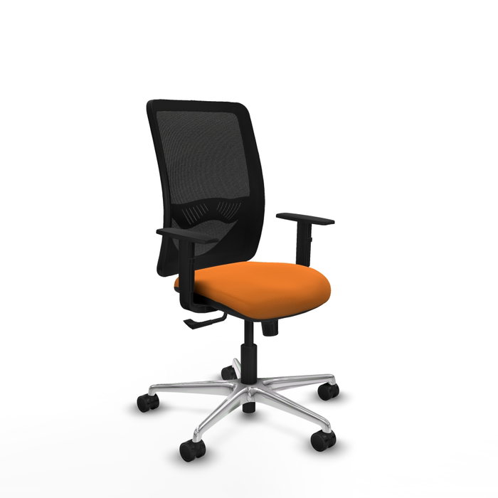 PIQUERAS Y CRESPO Silla de oficina Zulema Naranja y Negro con mecanismo Sincro PIQUERAS Y CRESPO Silla de oficina Zulema Naranja y Negro con mecanismo Sincro