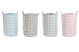 DKD Home Decor Cesta de Poliéster y EVA 35x35x55 cm, Surtido de 4 unidades