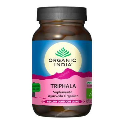 Organic India Triphala Suplemento Ayurveda Orgánico 90 Cápsulas Veganas