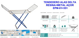 Açor Tendedero Alas Delta Resina+Metal EPM-01