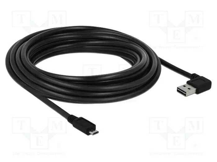 DeLOCK Cable USB 2.0 de 5m con conector USB-A reversible y Micro-B