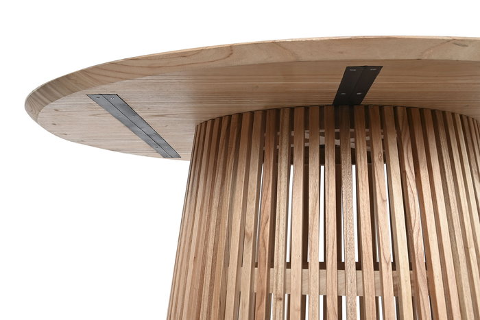 DKD Home Decor Mesa Redonda Comedor Scandi Natural 150x150x77 cm