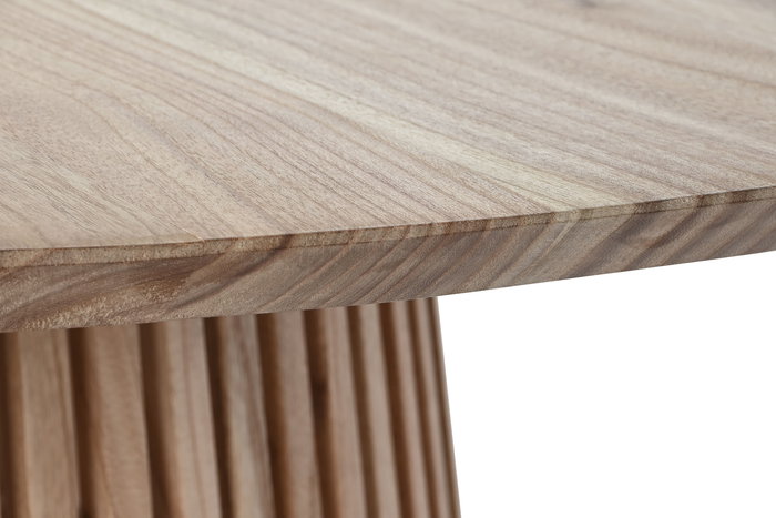 DKD Home Decor Mesa Redonda Comedor Scandi Natural 150x150x77 cm