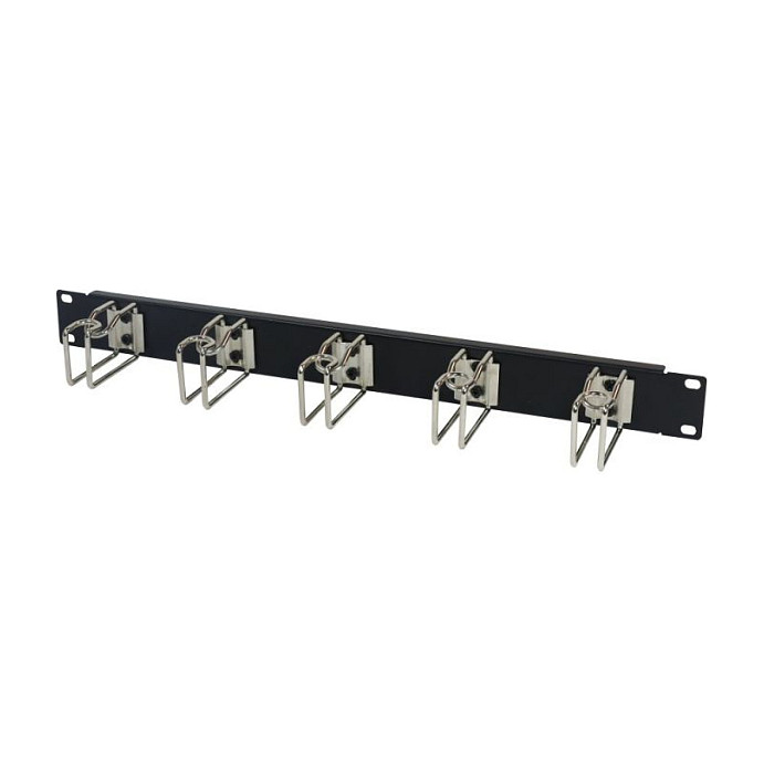 ALLNET Organizador de cables de metal 1HE con 5 grandes argollas Negro ALLNET Organizador de cables de metal 1HE con 5 grandes argollas Negro