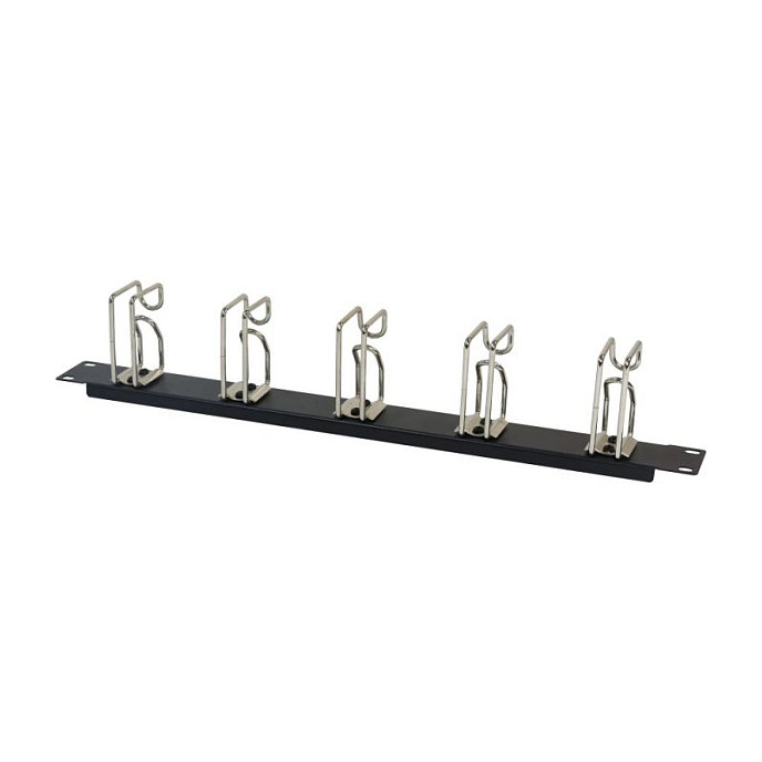 ALLNET Organizador de cables de metal 1HE con 5 grandes argollas Negro ALLNET Organizador de cables de metal 1HE con 5 grandes argollas Negro