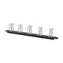 ALLNET Organizador de cables de metal 1HE con 5 grandes argollas Negro