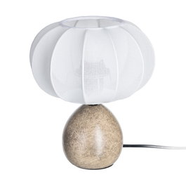 Lámpara Mesa Mármol Cerámica-Tejido 21 X 21 X 24,50 cm