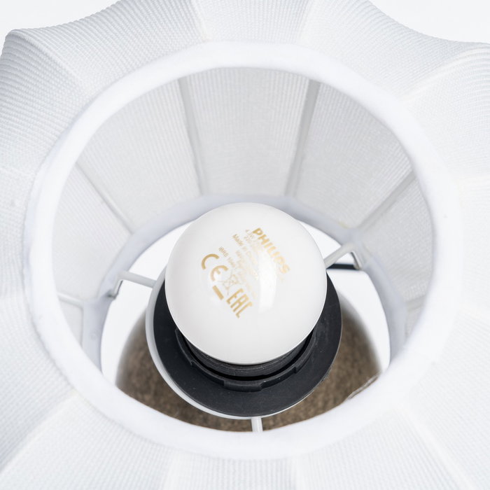 Lámpara Mesa Mármol Cerámica-Tejido 21 X 21 X 24,50 cm