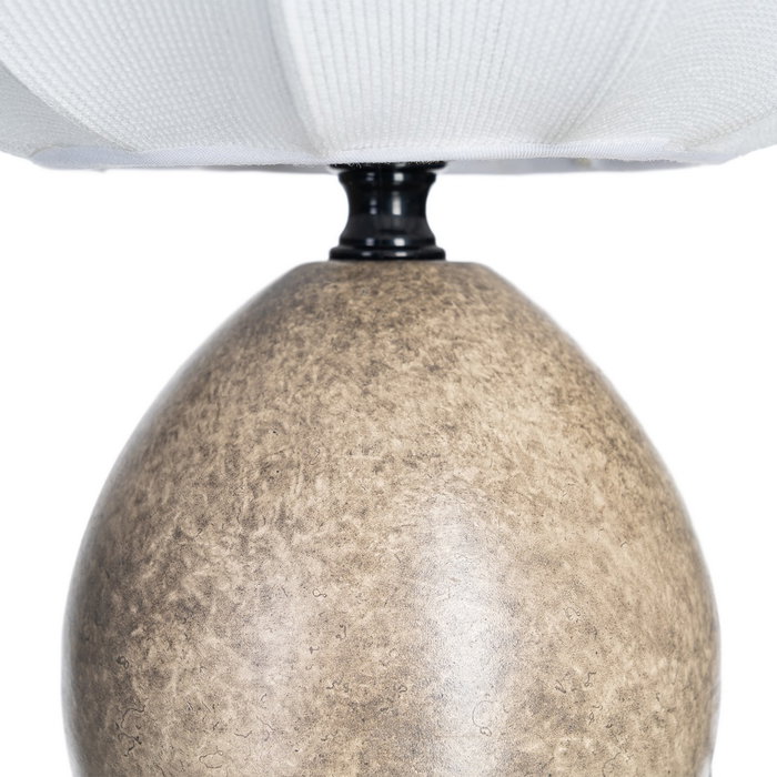 Lámpara Mesa Mármol Cerámica-Tejido 21 X 21 X 24,50 cm