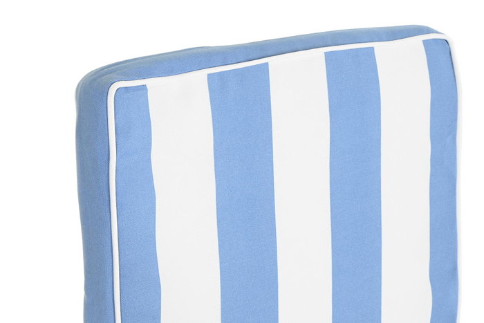 DKD Home Decor Cojín para Silla de Terraza y Jardín, Azul Celeste y Blanco, 42 x 5 x 115 cm DKD Home Decor Cojín para Silla de Terraza y Jardín, Azul Celeste y Blanco, 42 x 5 x 115 cm