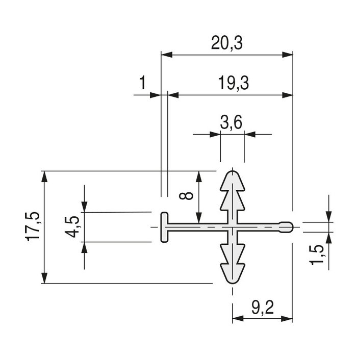 HERRAJES ALK Perfil Japonesa Aluminio Japan 3,20 Plata Mate (Set de 4)