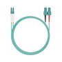 Helos Cable de fibra óptica OM3 Duplex LC/SC aqua 0,5m