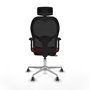 PIQUERAS Y CRESPO Silla de oficina Jorquera Sincro/Traslack Rojo y Negro