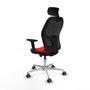 PIQUERAS Y CRESPO Silla de oficina Jorquera Sincro/Traslack Rojo y Negro