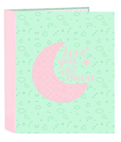 Carpeta de anillas BlackFit8 Moon Verde A4 27 x 33 x 6 cm