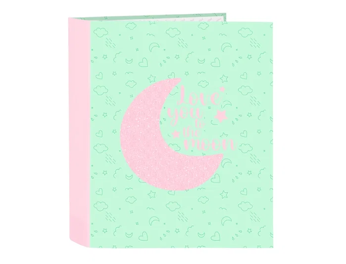 Safta Carpeta de 4 Anillas Lomo Ancho Blackfit8 Moon