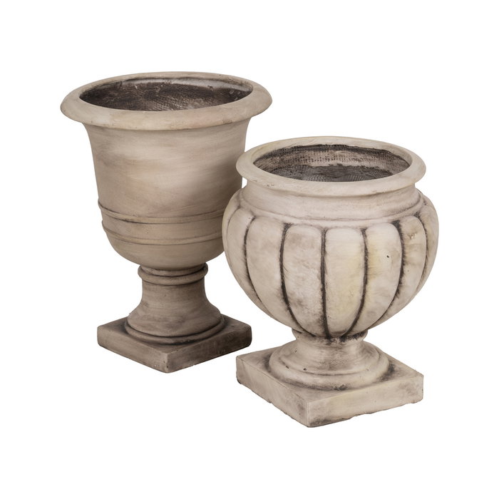 Macetero Beige Fibra de Magnesio 42 X 42 X 52 cm Macetero Beige Fibra de Magnesio 42 X 42 X 52 cm