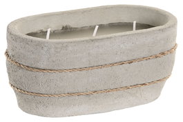 DKD Home Decor Vela de Cemento Vainilla Gris 130 g