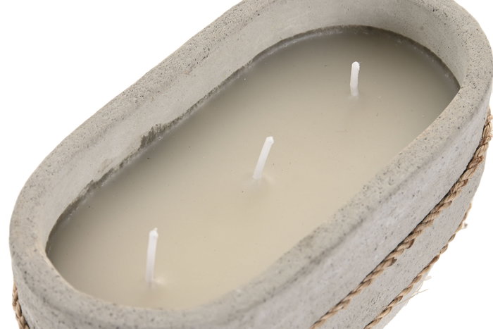 DKD Home Decor Vela de Cemento Vainilla Gris 130 g