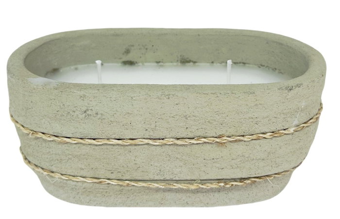 DKD Home Decor Vela de Cemento Vainilla Gris 130 g