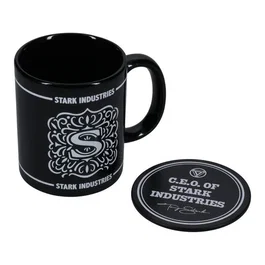 Paladone Taza y Posavasos Stark Industries Marvel - Pack Coleccionable