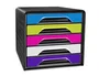 Cep Fichero de sobremesa con 5 cajones negro/multicolor flashy 360x288x270 mm