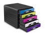 Cep Fichero de sobremesa con 5 cajones negro/multicolor flashy 360x288x270 mm