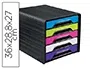 Cep Fichero de Sobremesa 5 Cajones Negro/Multicolor Flashy 360x288x270 mm