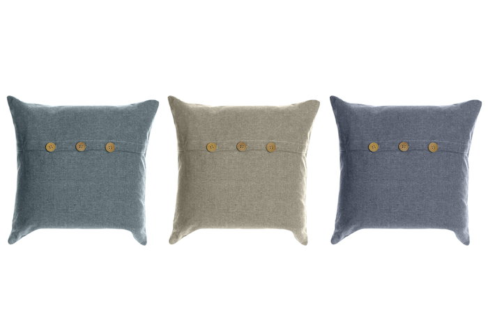 DKD Home Decor Surtido de 3 Cojines de Algodón 40x40x12 cm DKD Home Decor Surtido de 3 Cojines de Algodón 40x40x12 cm
