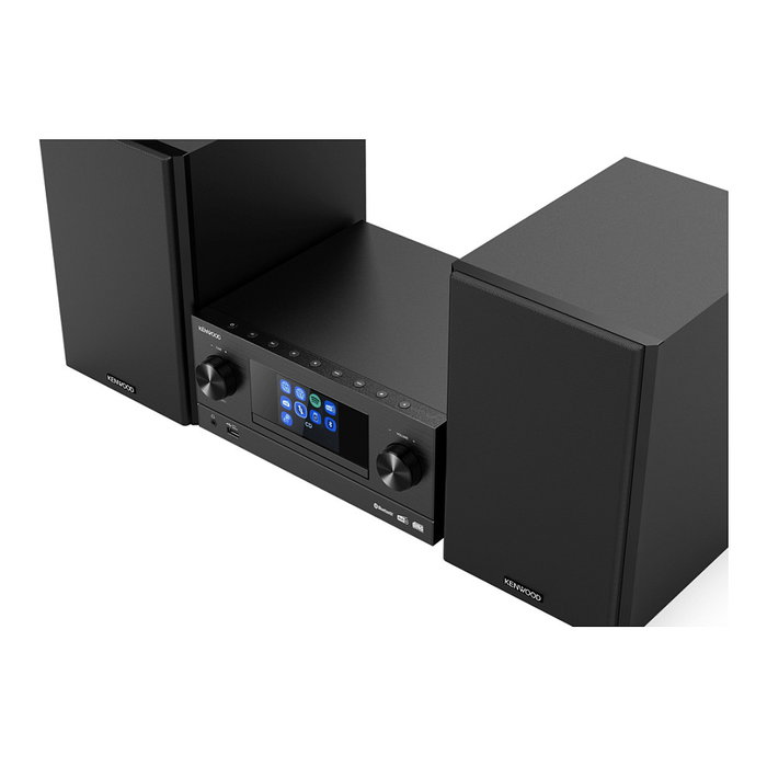 Kenwood M-9000S-B Minicadena con Altavoces, Negro, 50 W, 1 Disco, Radio DAB+ y FM, WiFi, Bluetooth 4.0, USB, Entrada Auxiliar, Mando Incluido