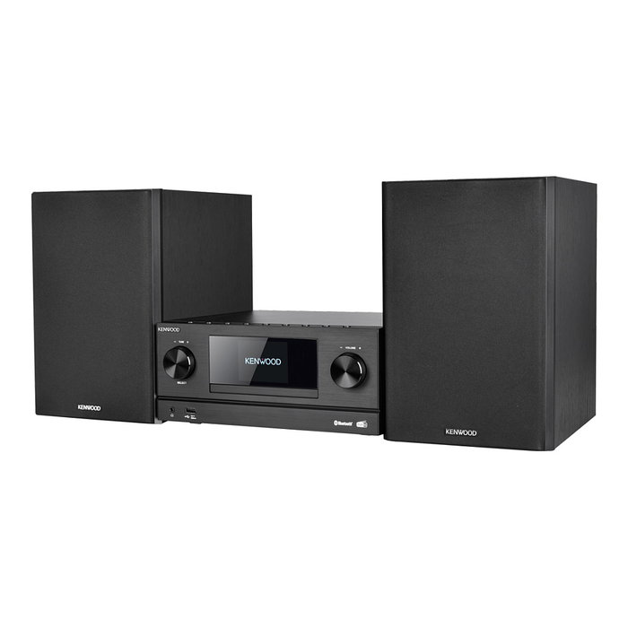 Kenwood M-9000S-B Minicadena con Altavoces, Negro, 50 W, 1 Disco, Radio DAB+ y FM, WiFi, Bluetooth 4.0, USB, Entrada Auxiliar, Mando Incluido