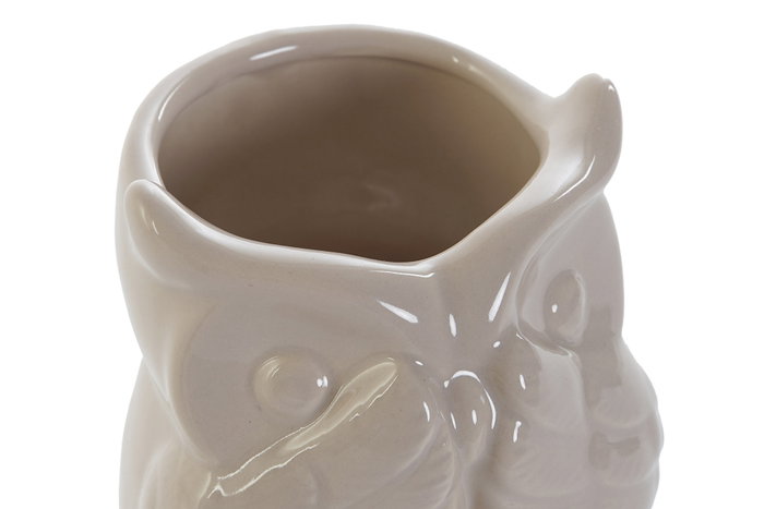 DKD Home Decor Jarrón de Porcelana Búho Surtido de 3 Piezas