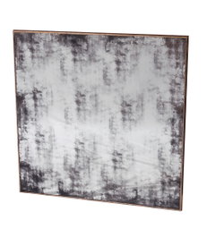 DKD Home Decor Espejo Metal y Cristal 80x80 con Acabado Envejecido Negro