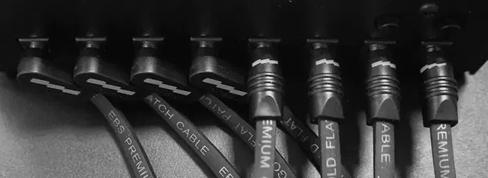 EBS Cable de Alimentación Plano DC1-48 90/0 Negro 48 cm