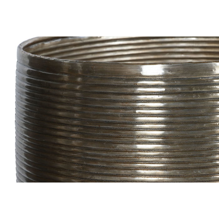 DKD Home Decor Set de 5 Maceteros de Aluminio Cobre Envejecido DKD Home Decor Set de 5 Maceteros de Aluminio Cobre Envejecido