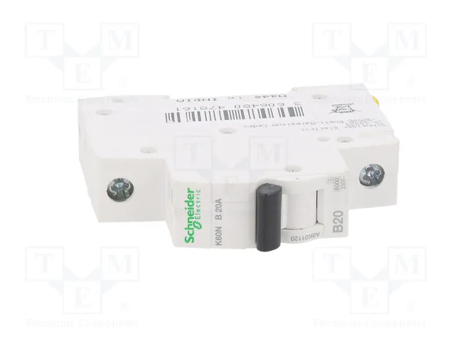 SCHNEIDER ELECTRIC ACTI9 MCB Interruptor magnetotérmico 20A 1P 6kA