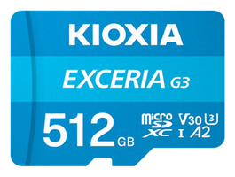 Kioxia EXCERIA G3 512 GB MicroSDXC UHS-I Clase 10 Tarjeta de Memoria