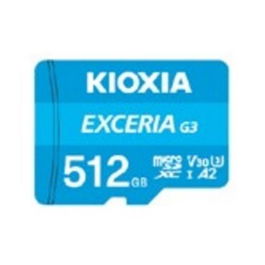 Kioxia Exceria G3 Tarjeta MicroSDXC 512 GB, UHS-I Clase 10, Almacenamiento para Dispositivos Móviles