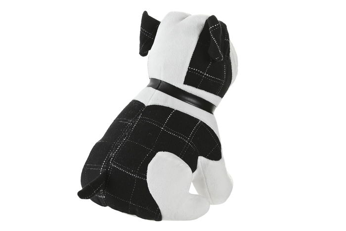 DKD Home Decor Sujetapuertas Blanco Negro Poliester 29 x 18 x 26 cm (4 Unidades)