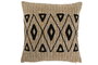 DKD Home Decor Naturechic23 Cojín Shabby Bordado Natural Negro 42x15x42 cm