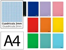 Liderpapel Cuaderno Espiral Smart A4 Milimetrado 80 Hojas Colores Surtidos