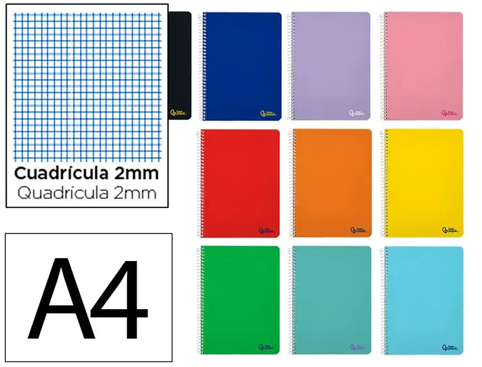 Liderpapel Cuaderno Espiral Smart A4 Milimetrado 80 Hojas Colores Surtidos Liderpapel Cuaderno Espiral Smart A4 Milimetrado 80 Hojas Colores Surtidos