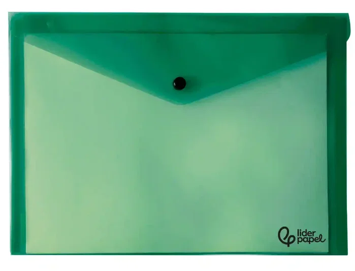 Liderpapel Carpeta dossier con broche verde transparente DIN A5