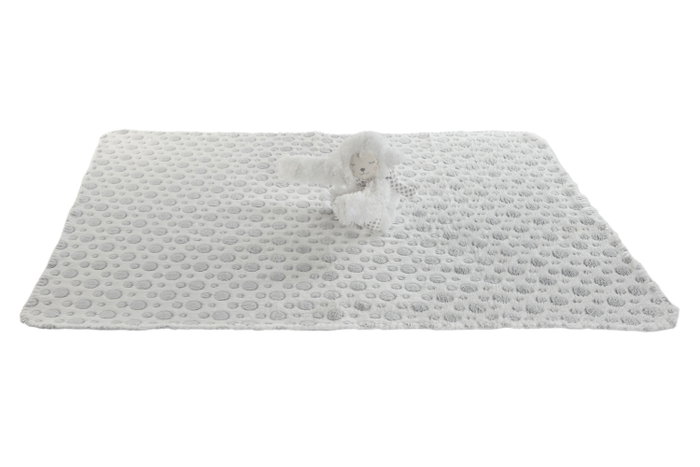DKD Home Decor Set de 2 (3 Unidades) Peluche Manta Bebé Rosa Azul 100 x 80 x 75 cm