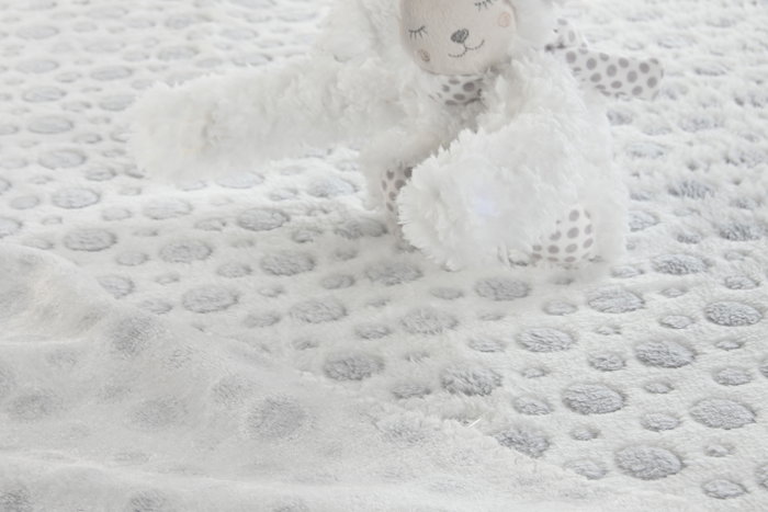 DKD Home Decor Set de 2 (3 Unidades) Peluche Manta Bebé Rosa Azul 100 x 80 x 75 cm