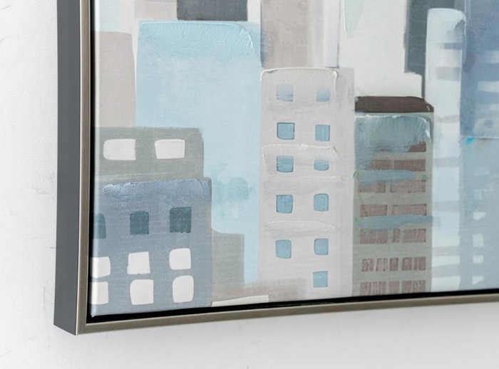 DKD Home Decor Cuadro Azul Blanco 4.5 x 82 x 122 cm (2 Unidades)
