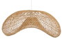 DKD Home Decor Lámpara de Techo de Ratán y Hierro Marrón 80x56x35 cm