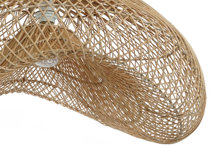 DKD Home Decor Lámpara de Techo de Ratán y Hierro Marrón 80x56x35 cm DKD Home Decor Lámpara de Techo de Ratán y Hierro Marrón 80x56x35 cm