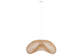 DKD Home Decor Lámpara de Techo de Ratán y Hierro Marrón 80x56x35 cm